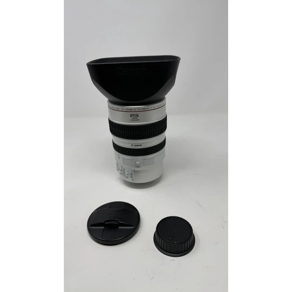 Canon Video Lens 20x Zoom XL 5.4-108mm L IS 1:1.6-3.5 72mm with Hood